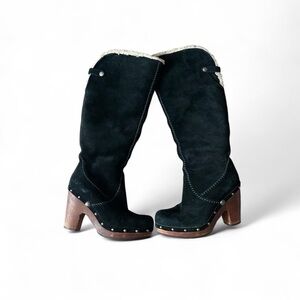 UGG Lillian suede clog boots